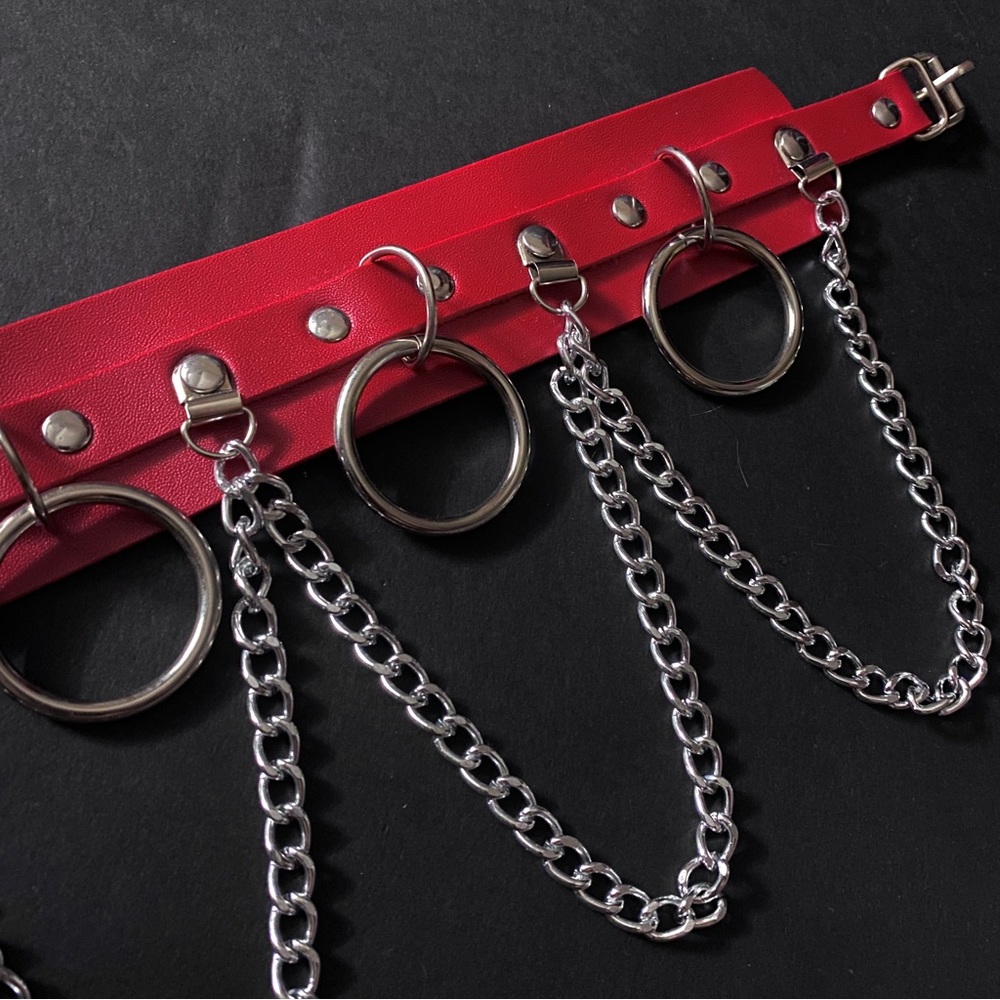 SOLD ‘BLOODLUST’ Goth Bondage Choker Necklace 🔪⛓️ - Picture 1 of 6